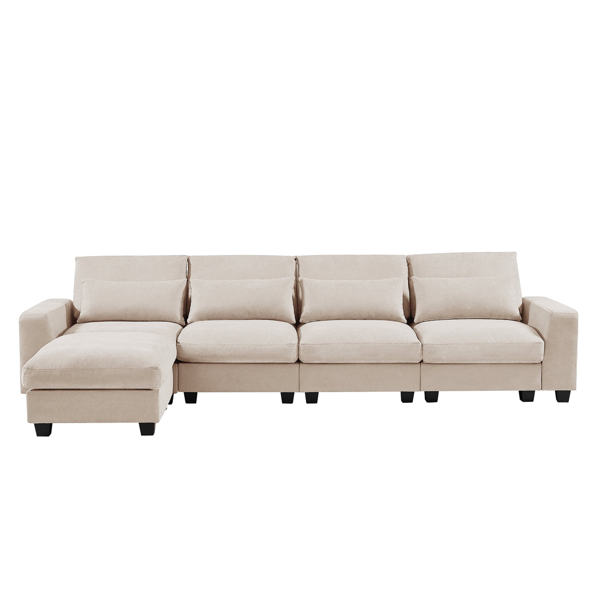 Beige 5 Seat L-Shape Sectional Sofa C580