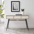 Fluted 3-Drawer Entry Table - Birch/Solid White K218801