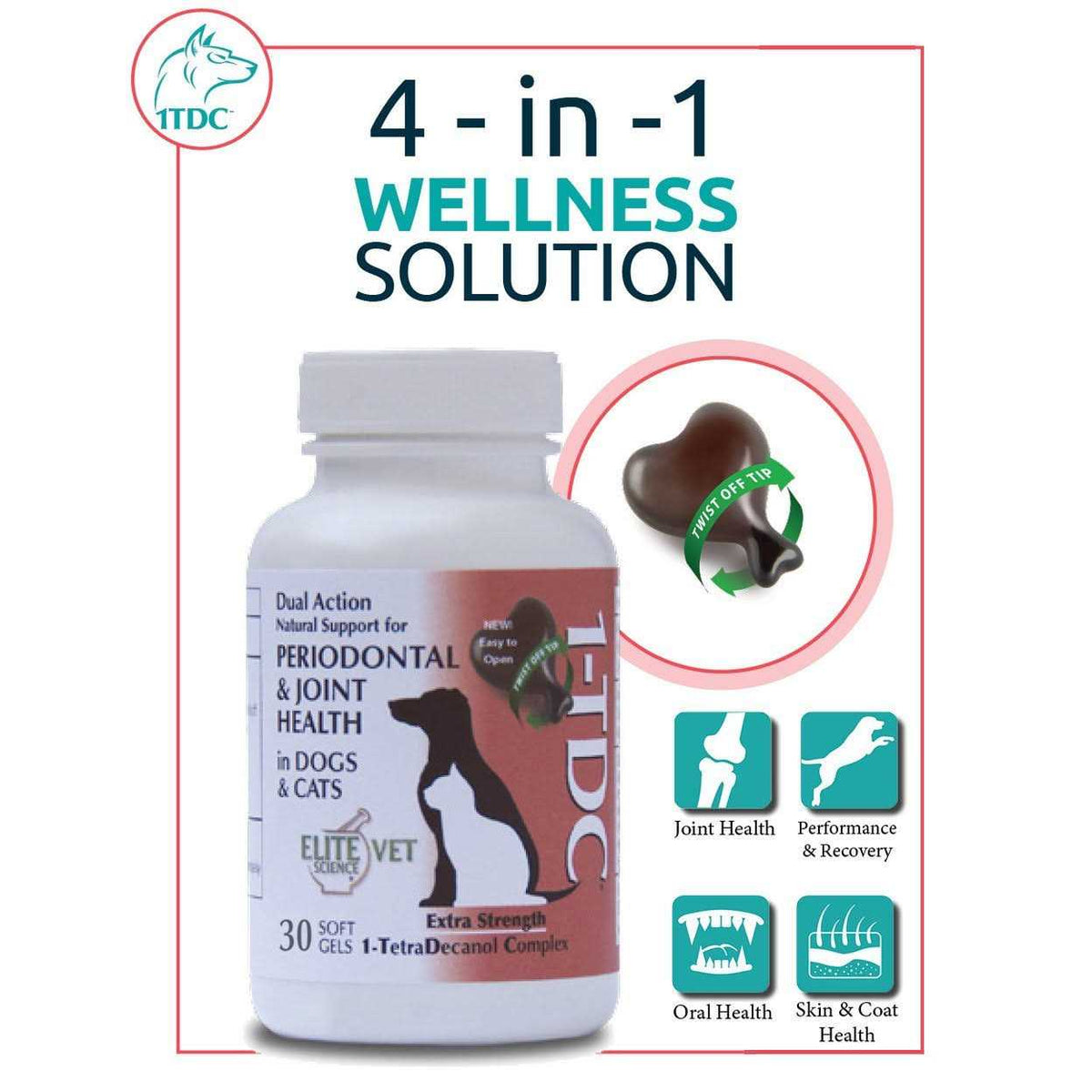 60 Soft Gels Periodontal & Joint Health for Cats & Dogs O986465
