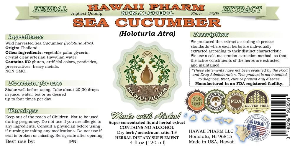 2 oz Sea Cucumber Glycerite Herbal Supplement C759093