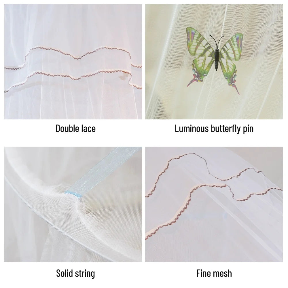 White Lace Bed Canopy L80821