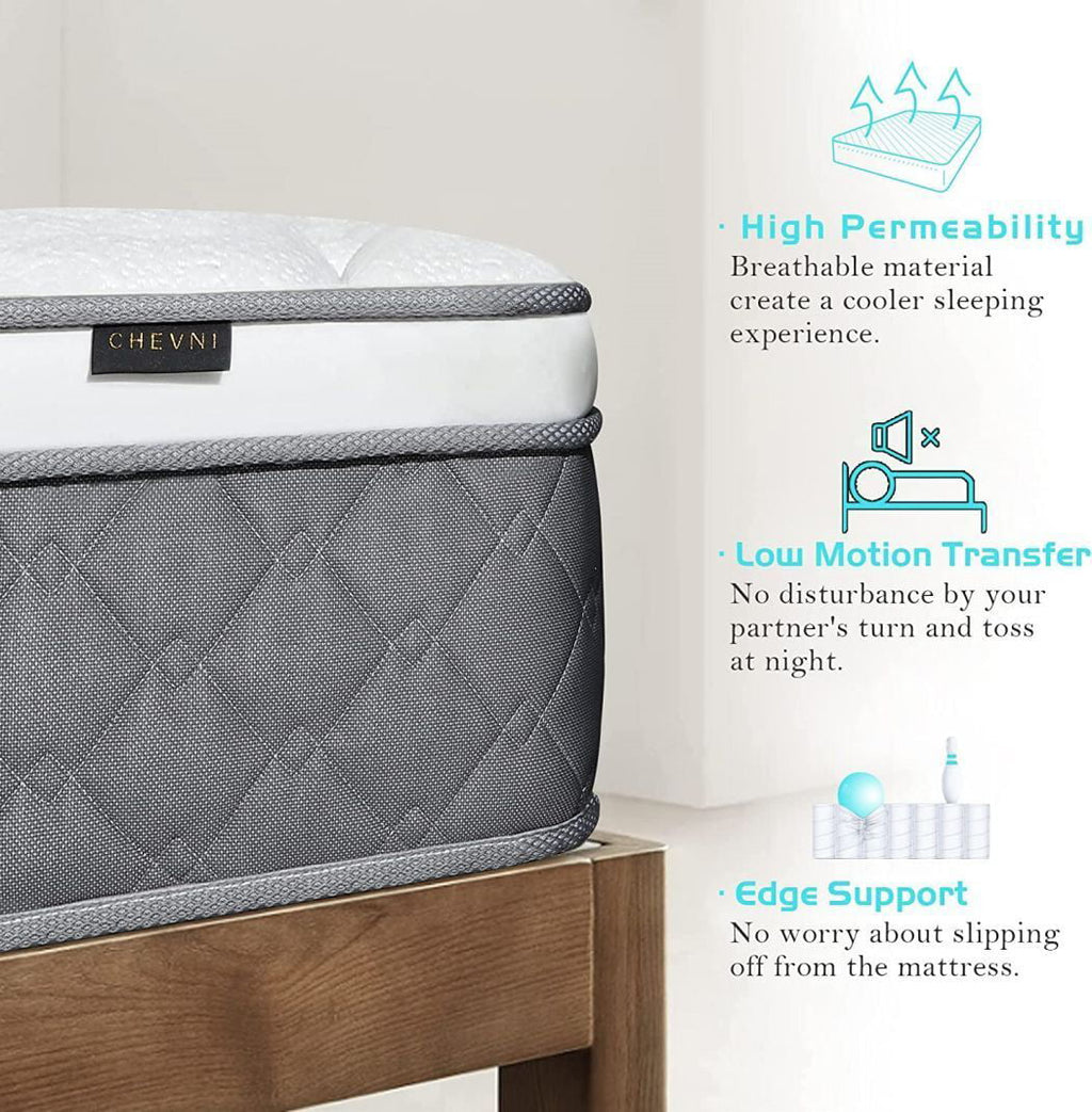 Queen Gel Memory Foam Pocket Spring Hybrid Mattress B296295