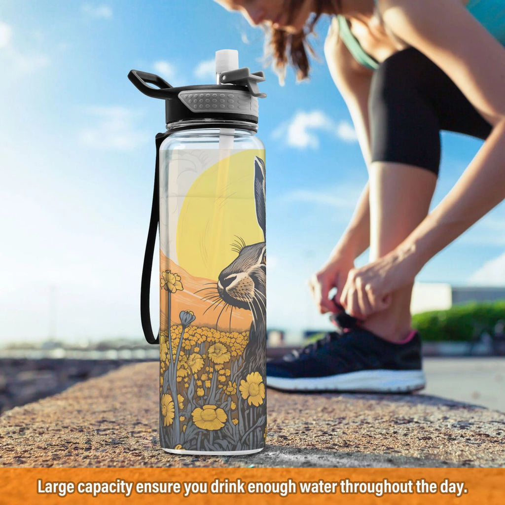 32oz Tritan Leakproof Water Bottle with Straw Y2134