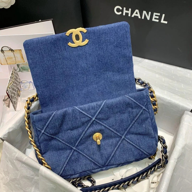 Denim Flap Bag J4165