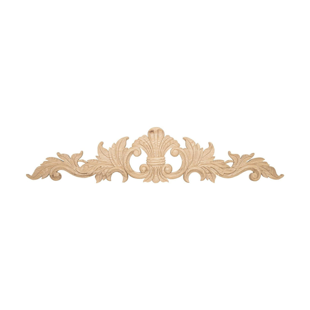 Unfinished Hand Carved Solid Red Oak Wood Onlay L803