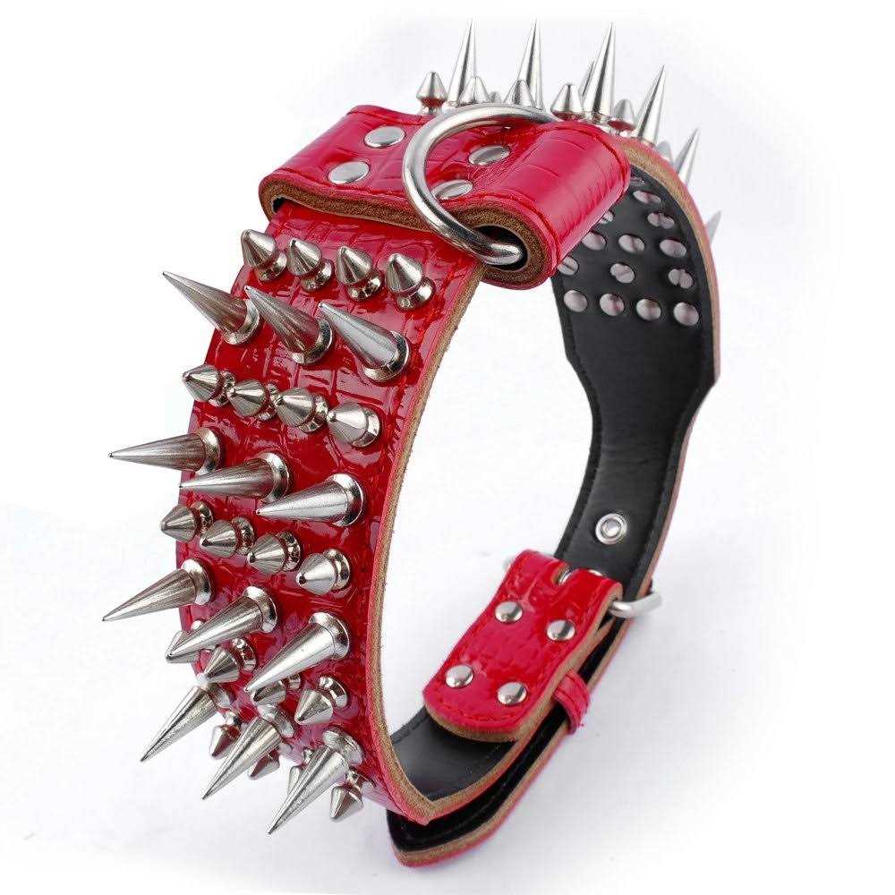 Genuine Leather Spiked Studded Dog Collars S4255