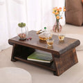 Antique Folding Legs Asian Floor Low Tea Table Wood T95559