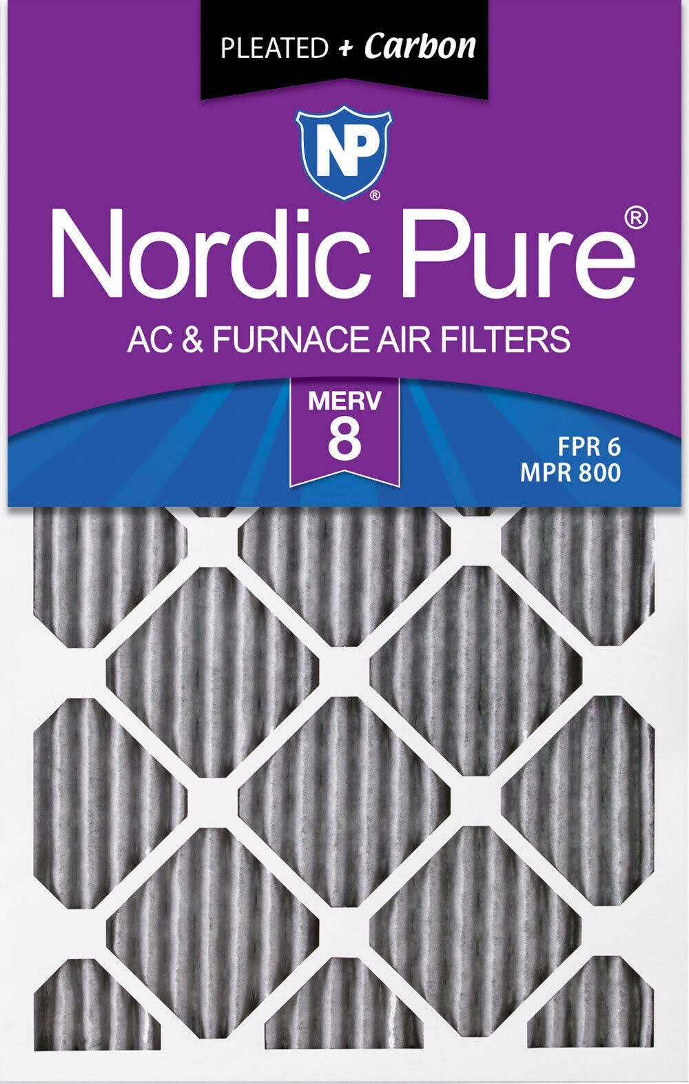 14x30x1 MERV 8 Pleated Carbon Furnace Air Filters 6 Pack J844113