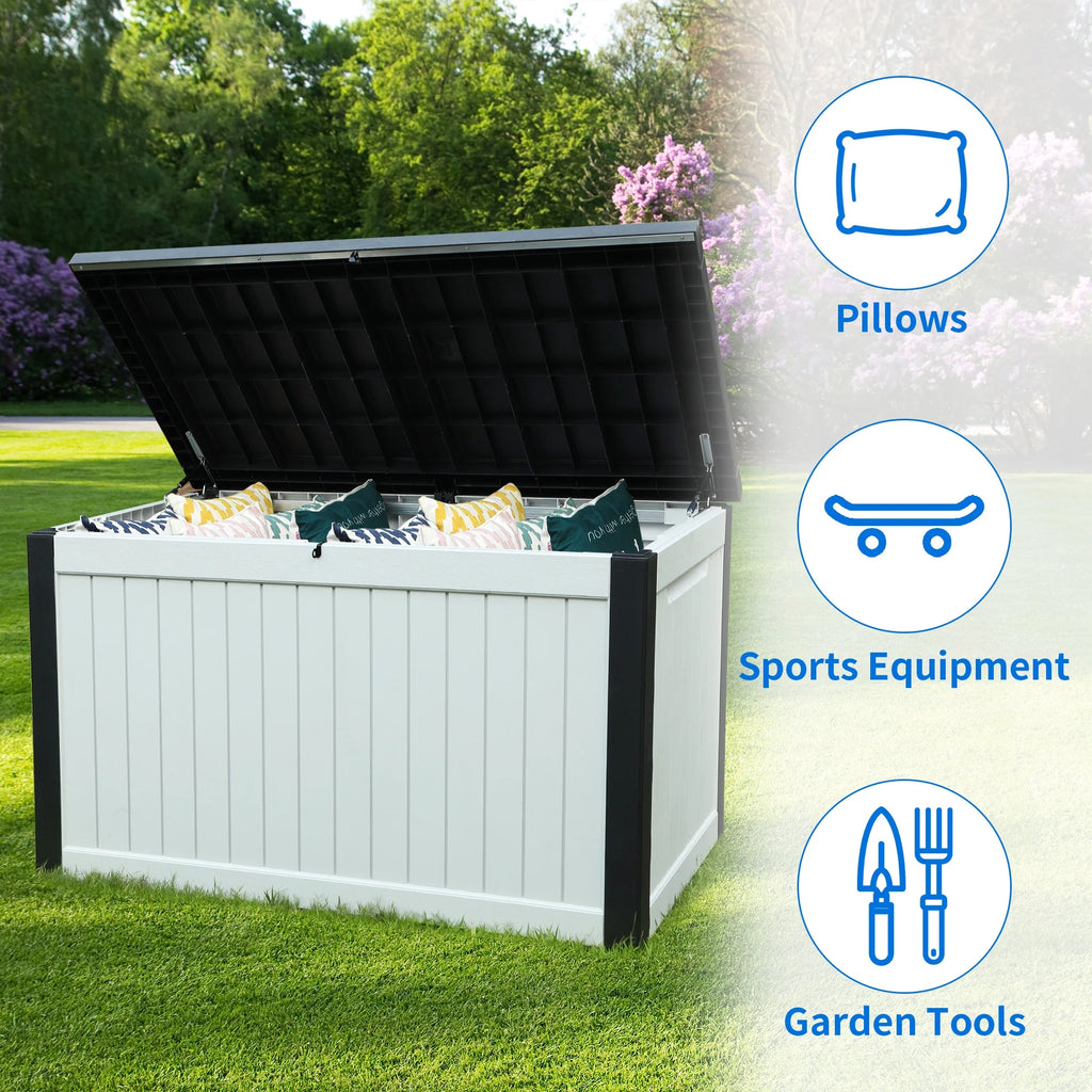 230 Gallon Weatherproof Resin Outdoor Storage Deck Box K164