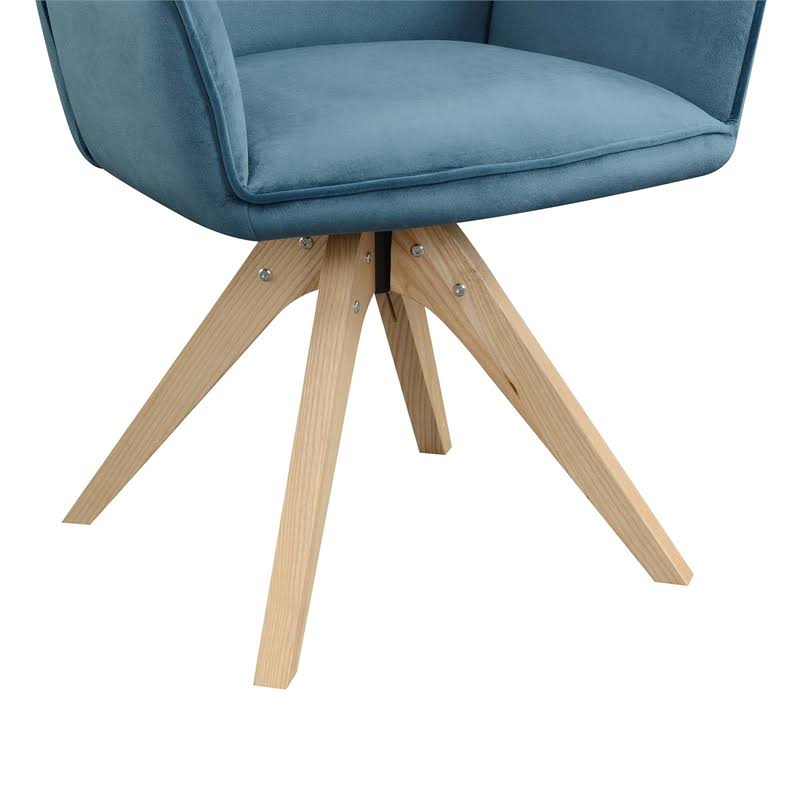Velvet Blue Swivel Accent Chair V192