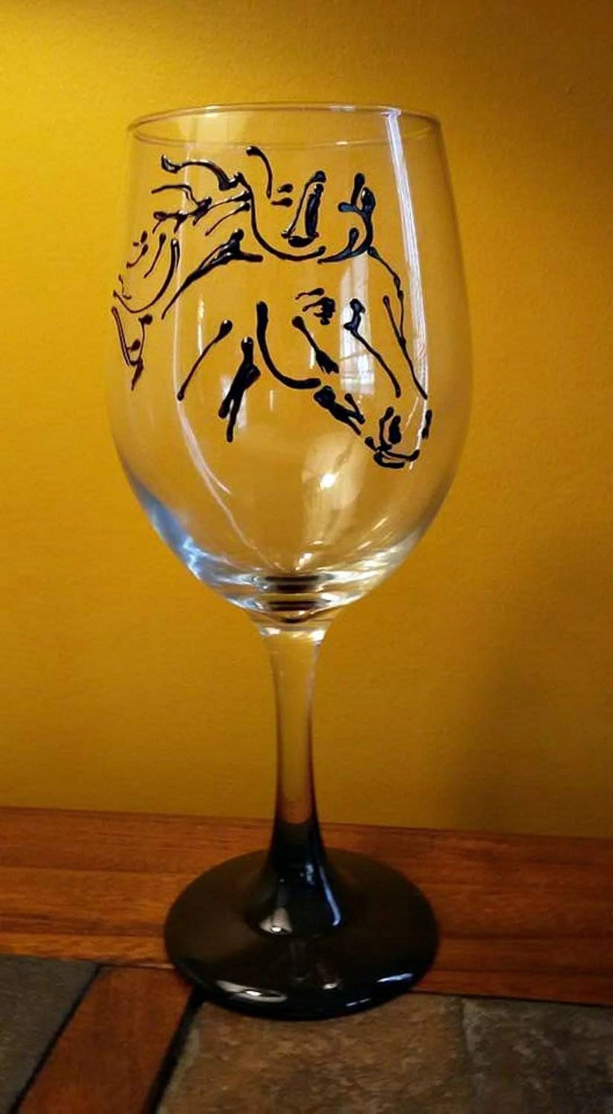 Hand Painted Wine Glasses Set Of 2 Y571670