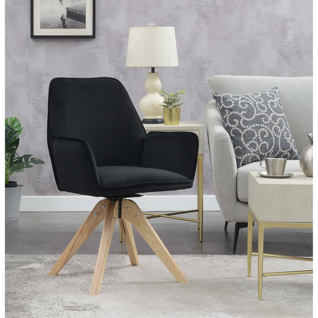 Velvet Blue Swivel Accent Chair V192