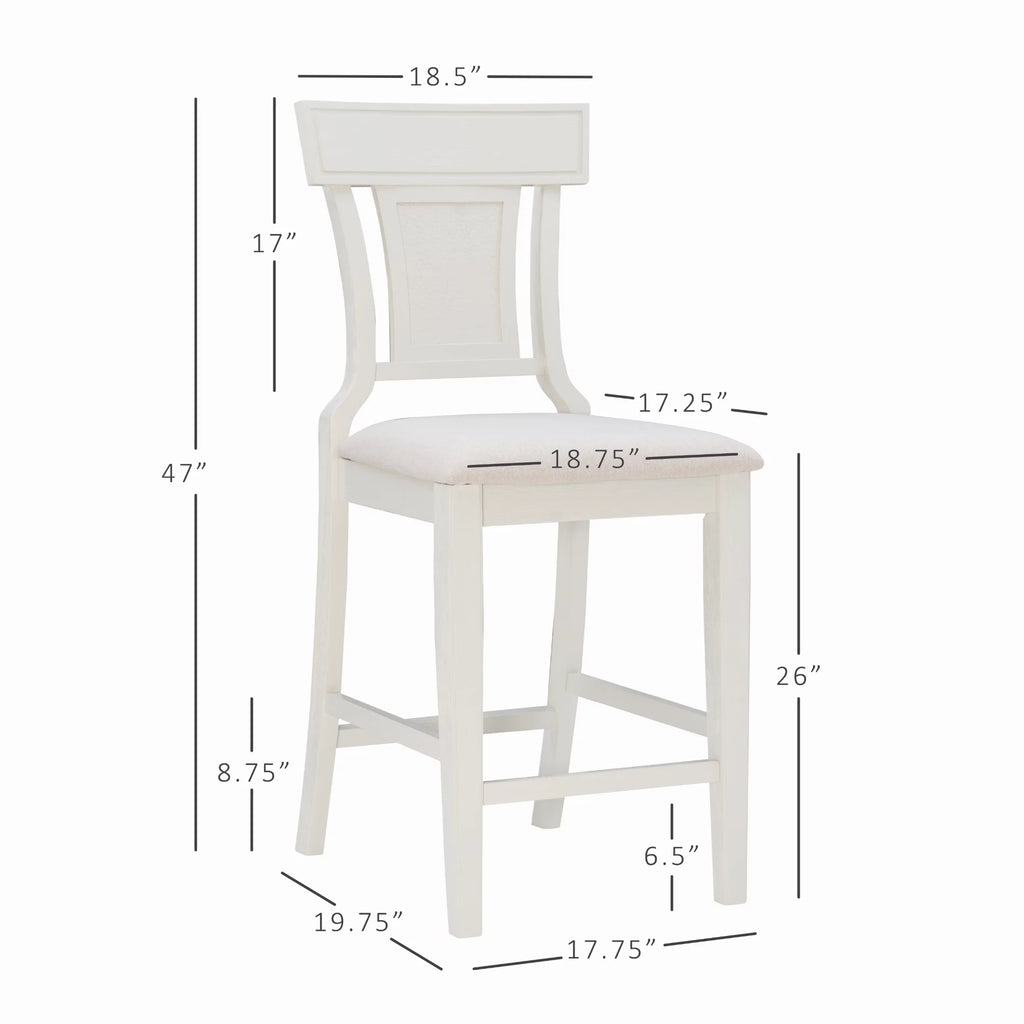 26" Counter Stool with Beige Fabric T759490