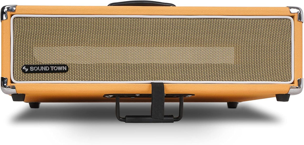 Vintage 2U Amp Rack Case with Rubber Feet, Dust Cover, Kickstand, Orange I27291