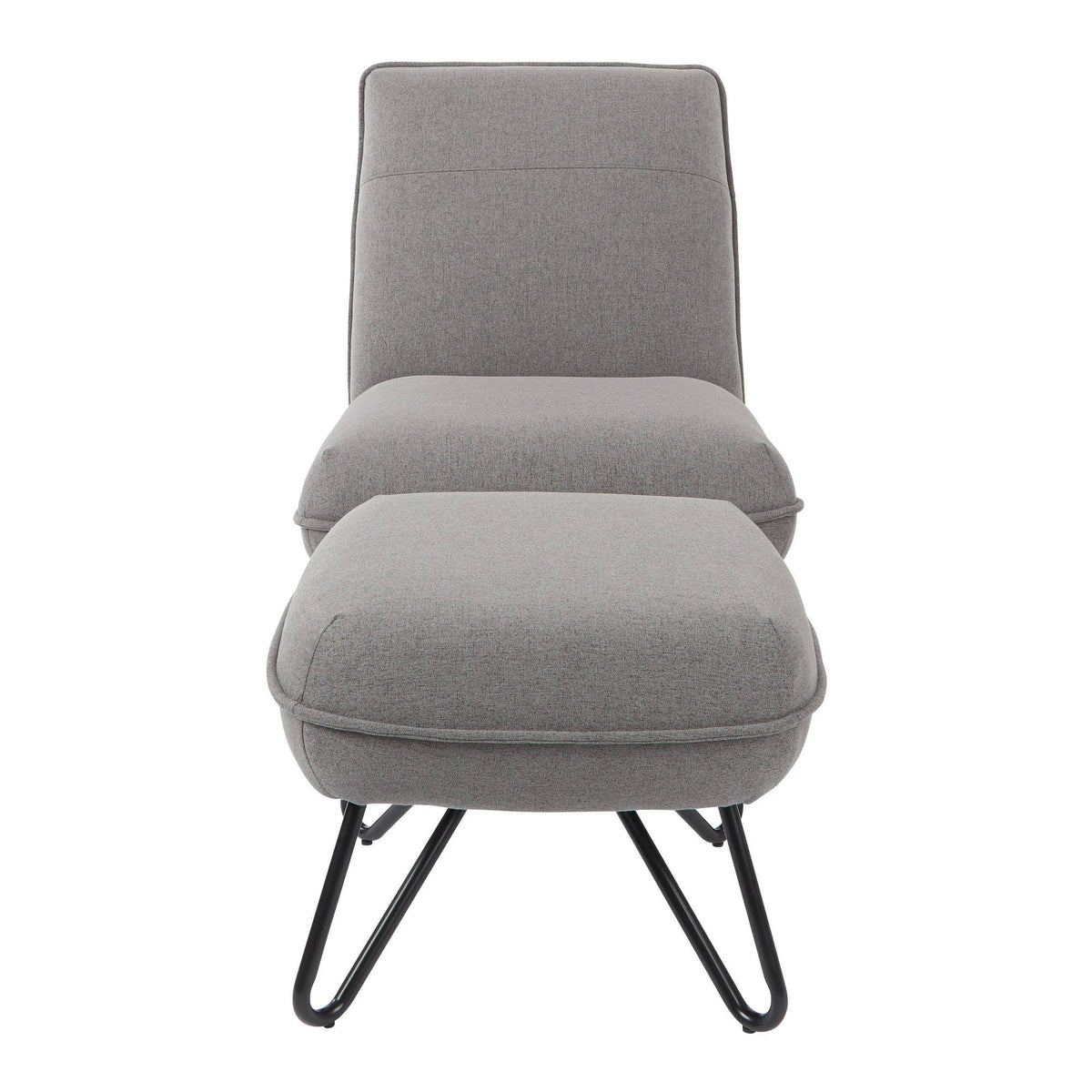 Grey Chair and Ottoman T757432