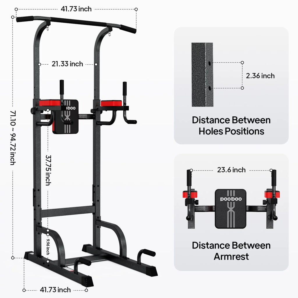 Multifunction Power Tower Dip Station Pull up Bar N8993