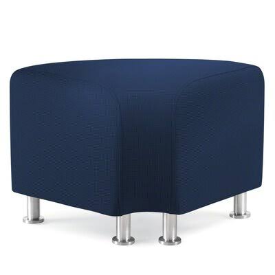 Navy Upholstered Ottoman with Solid Maple Wood Legs Y62432