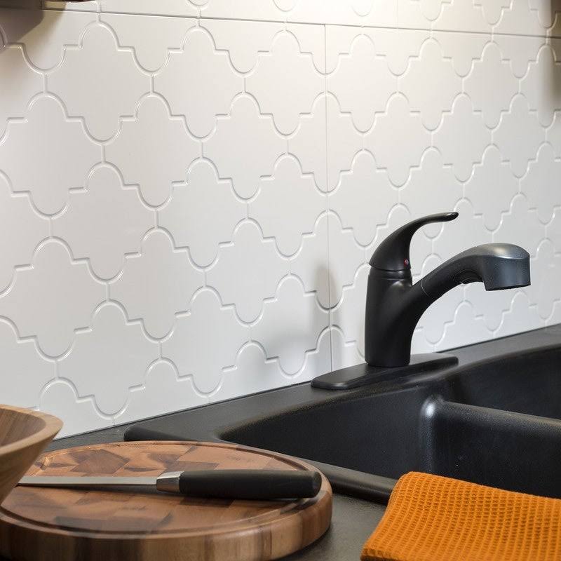 Matte White 15-square Foot Backsplash Kit J5189