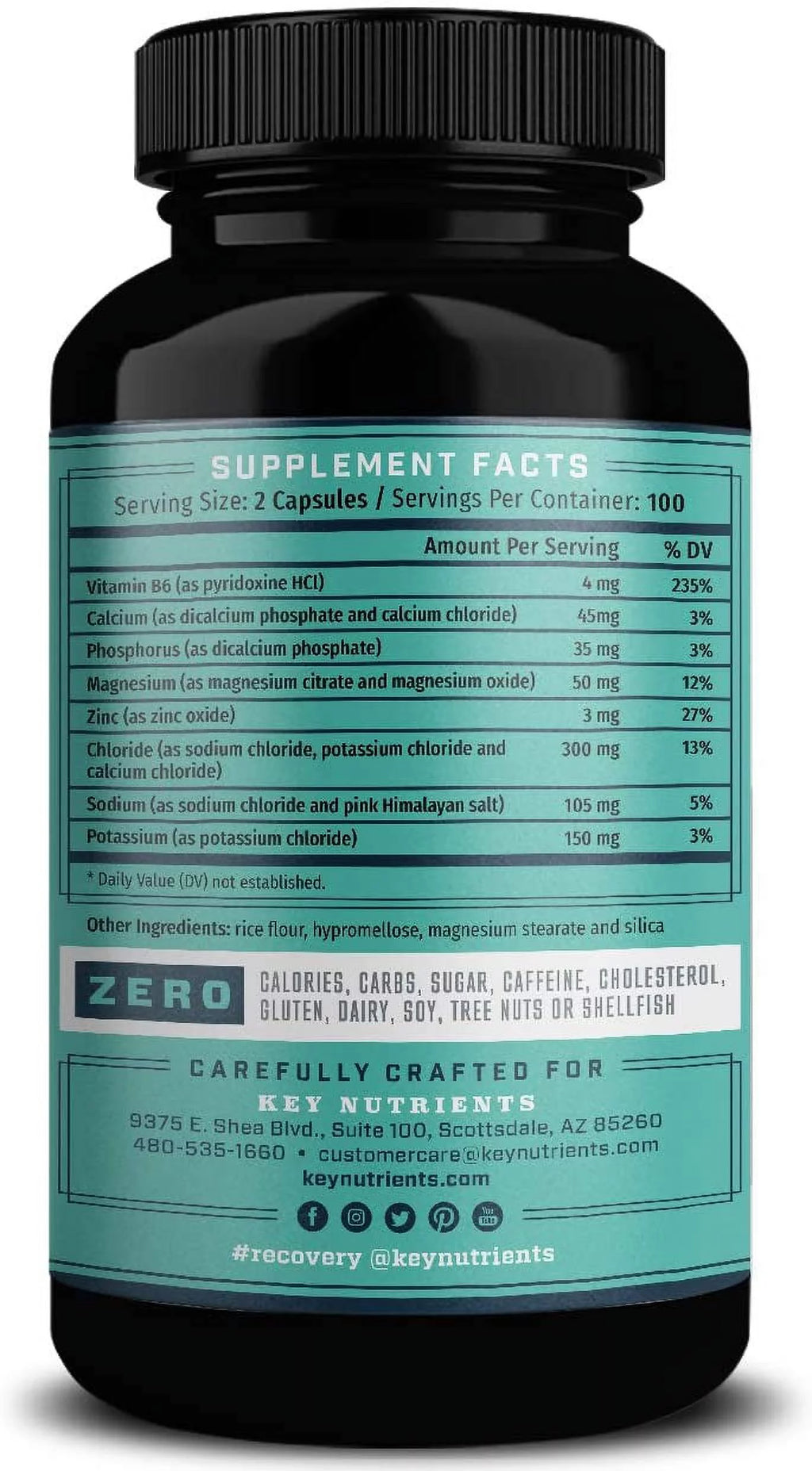 Electrolyte Salt Tablets 200 Capsules T24448