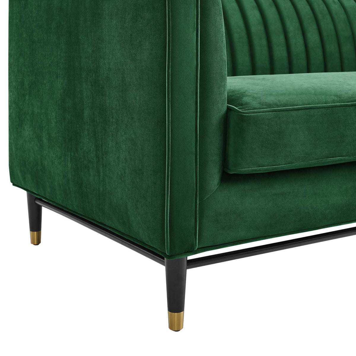 Emerald Channel Tufted Performance Velvet Sofa D734021