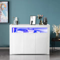 White 51.2 L × 13.8 W × 38.2 H Sideboard with Led Lights K686