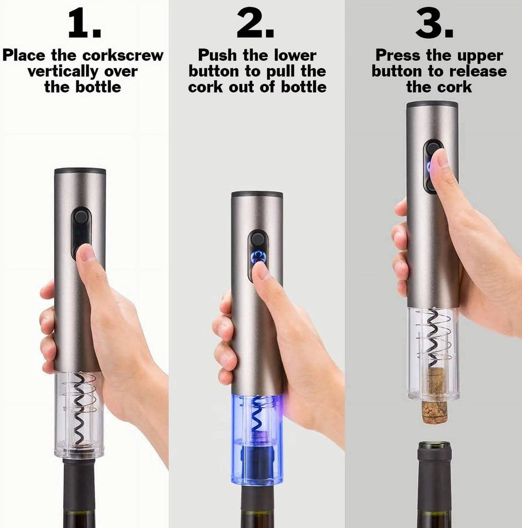 Electric Wine Opener with Stainless Steel Spring and Teflon Drill S95802