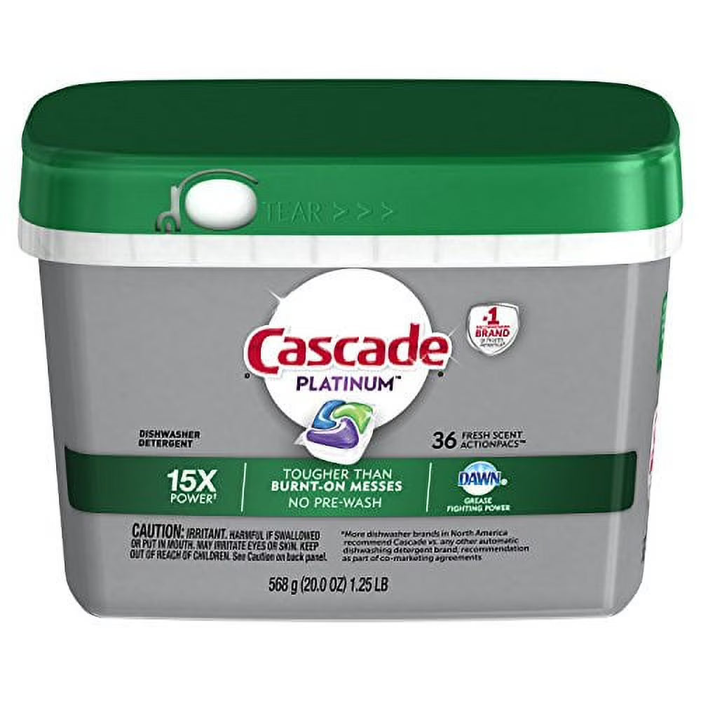 Cascade Platinum Dishwasher Detergent, Fresh Scent A34180
