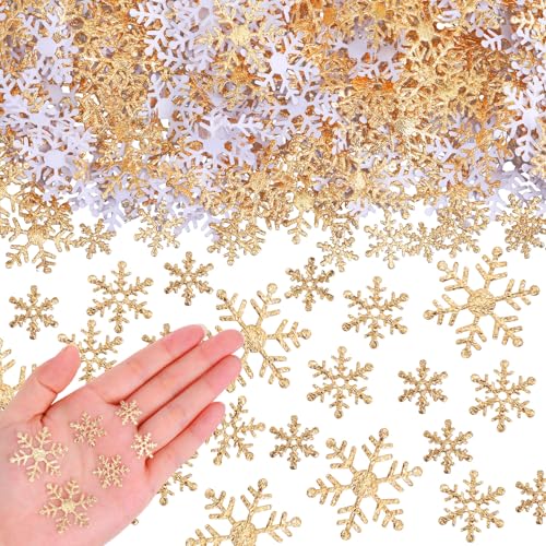3000 Pcs Multicolor Glitter Snowflakes Confetti N31363
