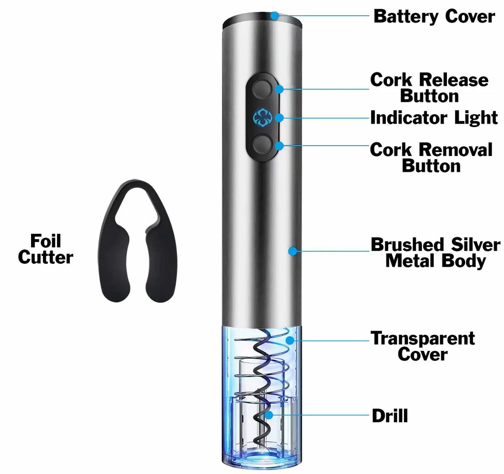 Electric Wine Opener with Stainless Steel Spring and Teflon Drill S95802