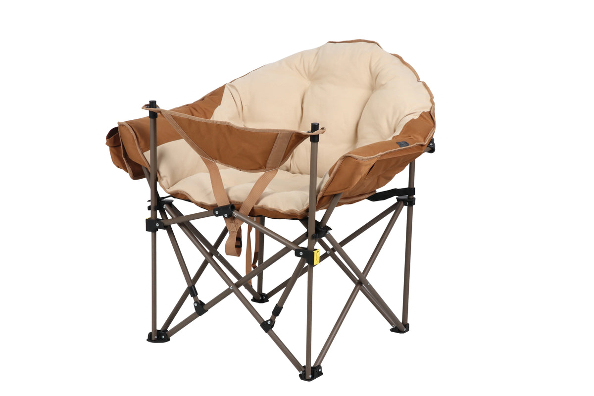 Beige Club Chair with Footrest M73424