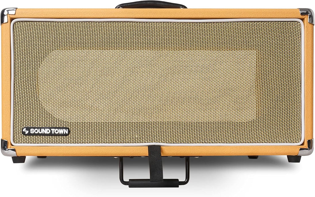 Vintage 2U Amp Rack Case with Rubber Feet, Dust Cover, Kickstand, Orange I27291