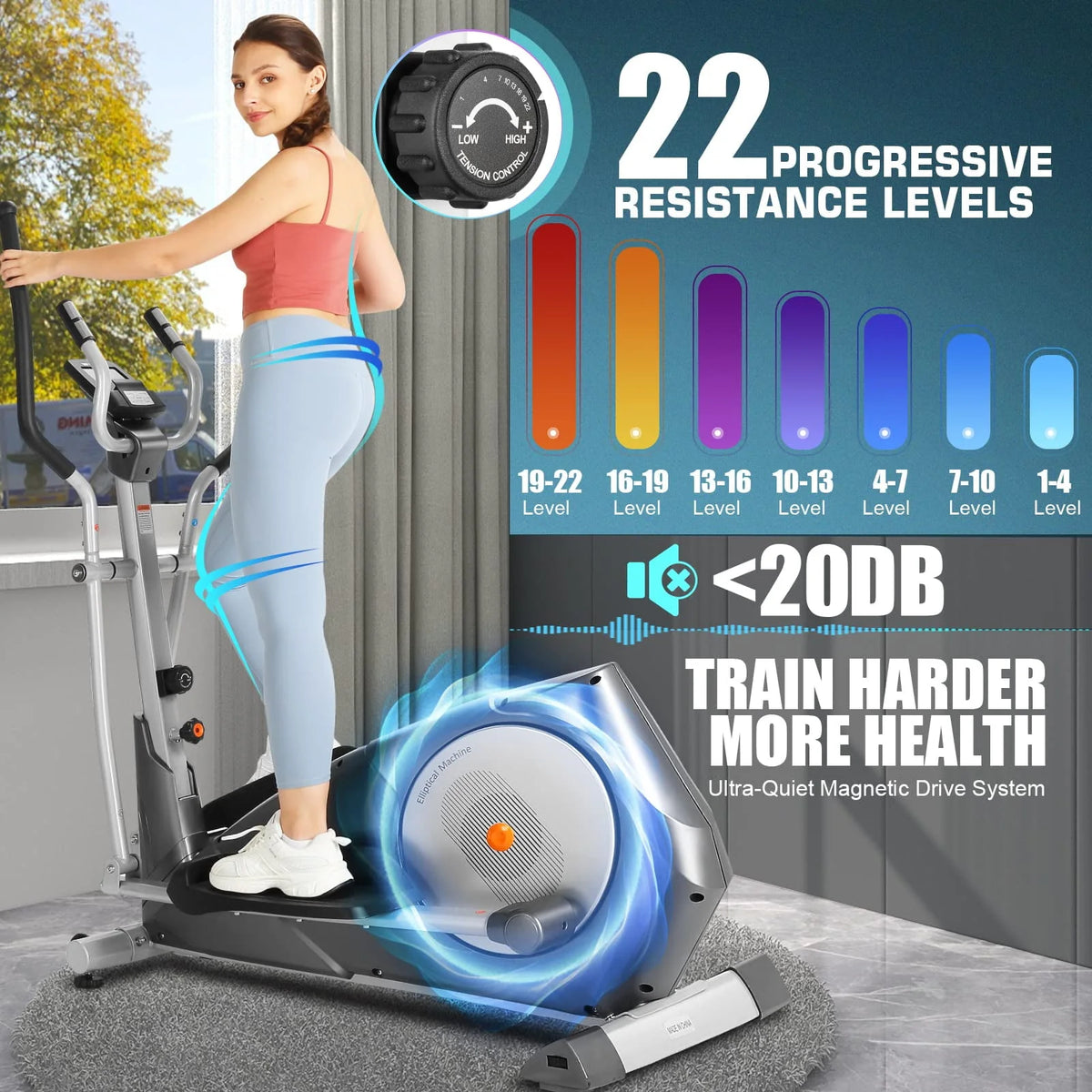 Elliptical Machine with 22 Resistance Levels U734
