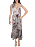 Chiffon Faux-Wrap Maxi Dress I27374