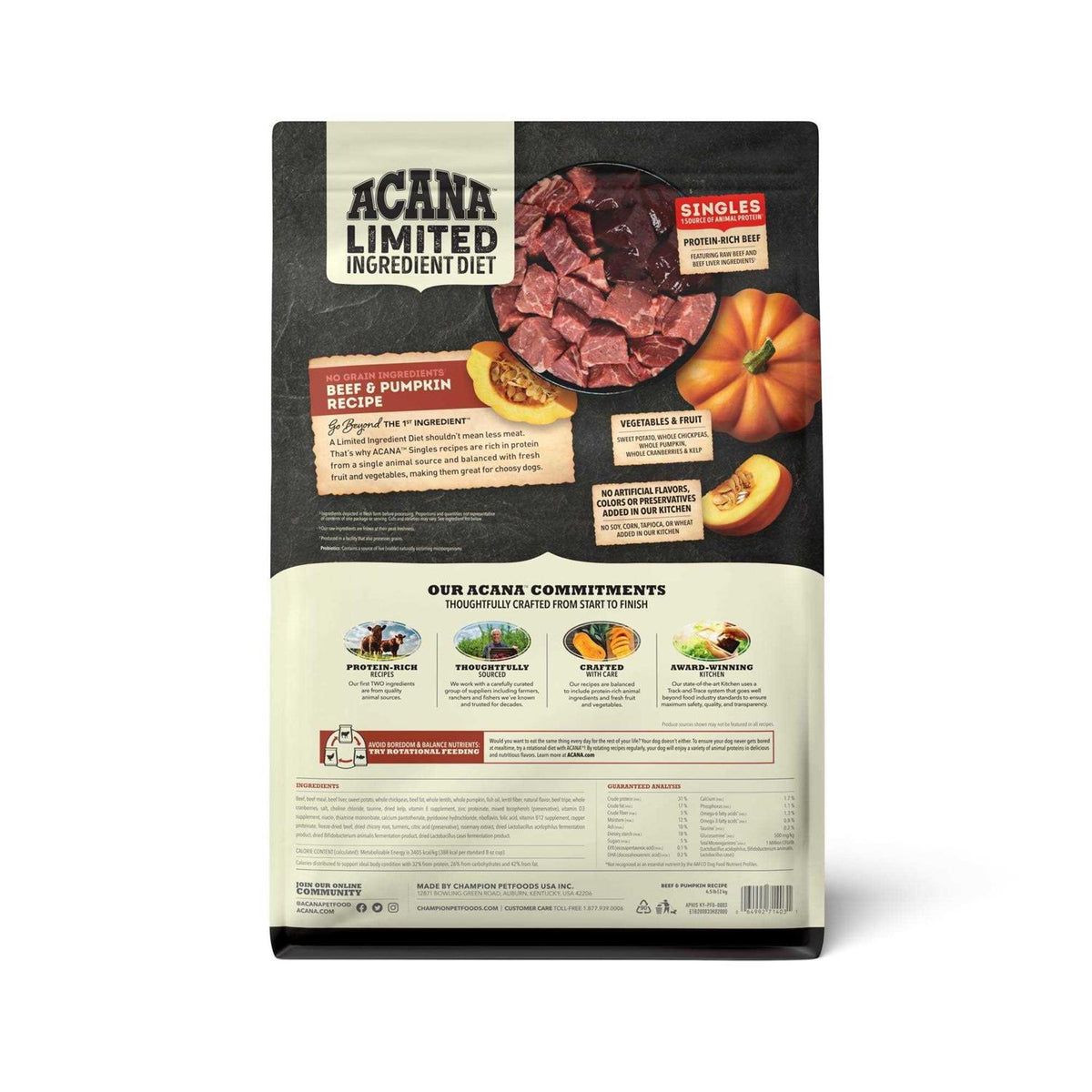 Beef & Pumpkin Dry Dog Food J89965