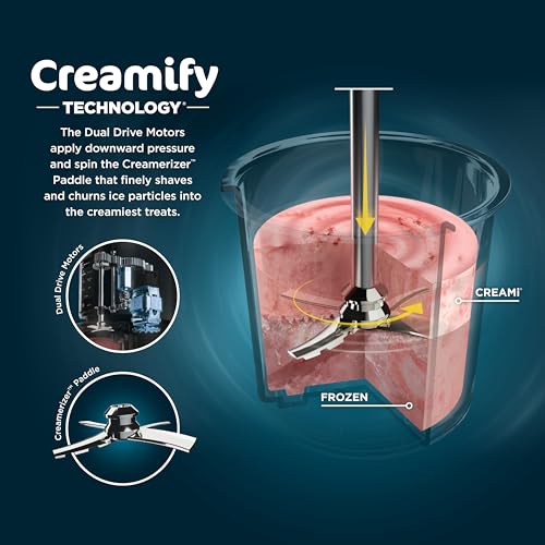 Silver Ice Cream Maker with 2 Pint Containers & Lids S941880