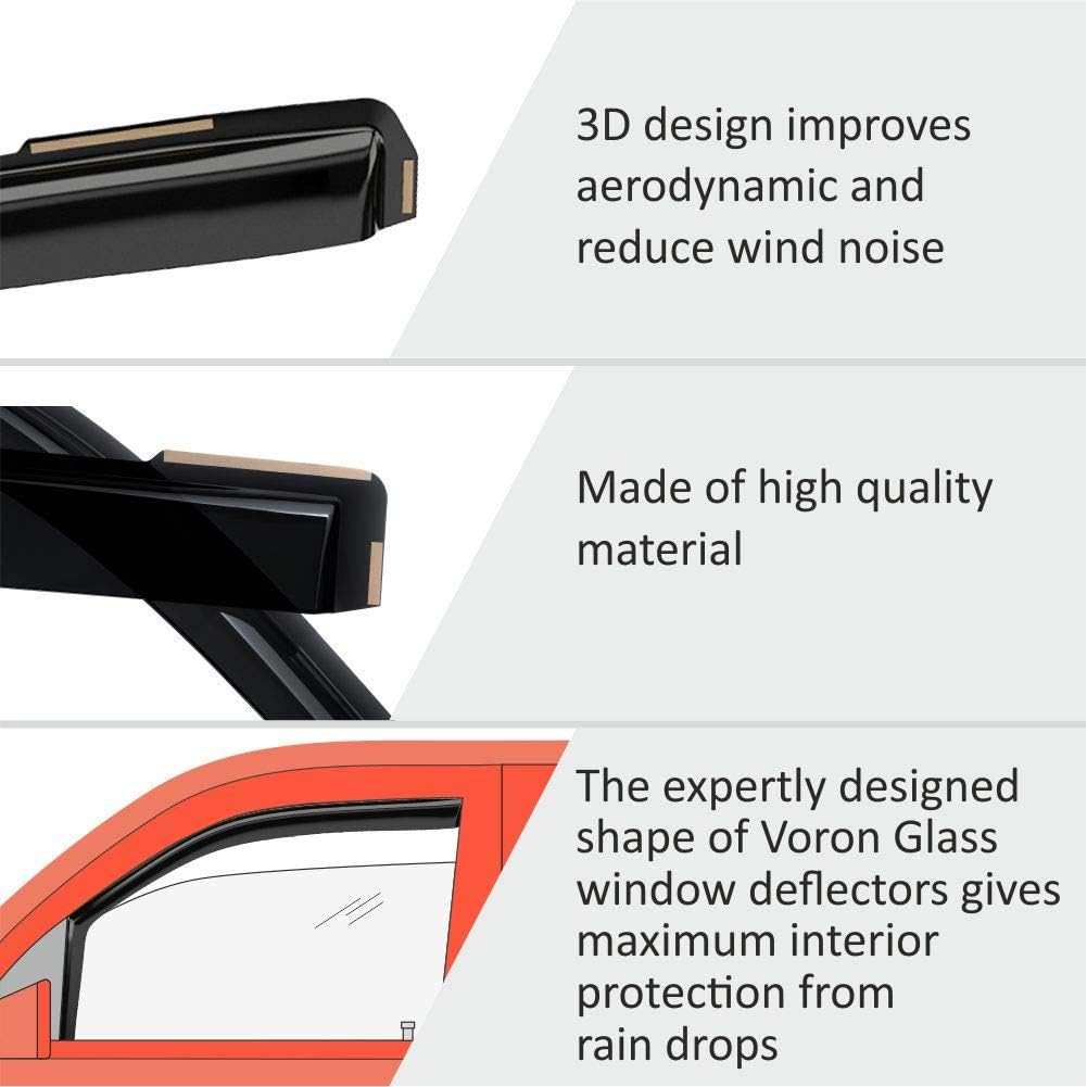 4 Pieces In-Channel Rain Guards for Trucks V4993