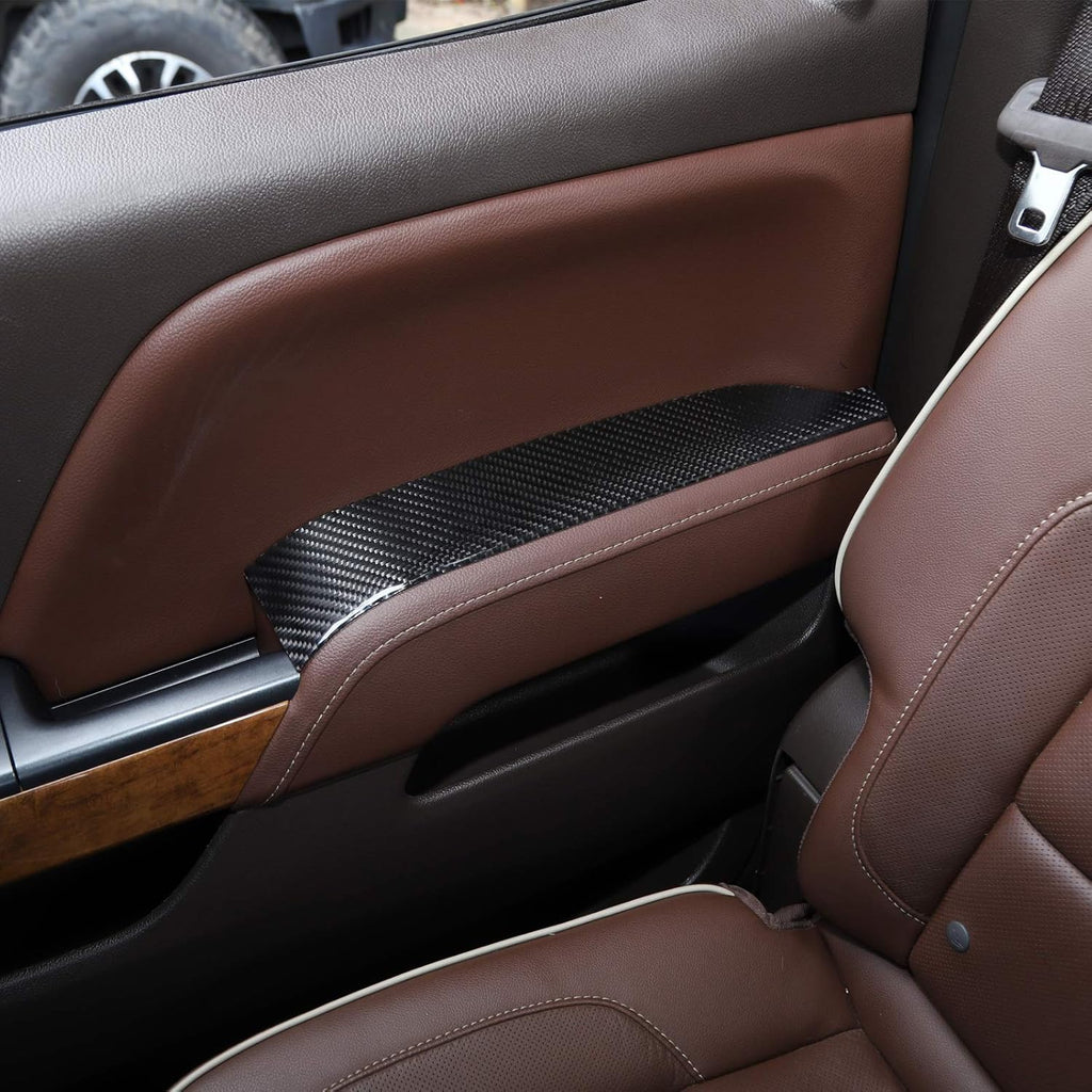 ABS Carbon Fiber Interior Door Handle Trim Cover 4 pcs C6615