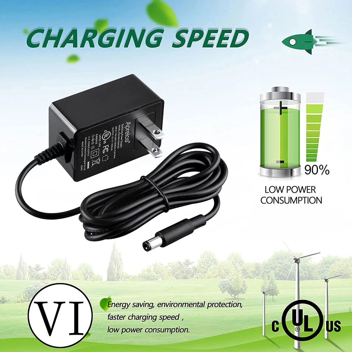 9V AC / DC Adapter Power Supply Cord Charger G28623