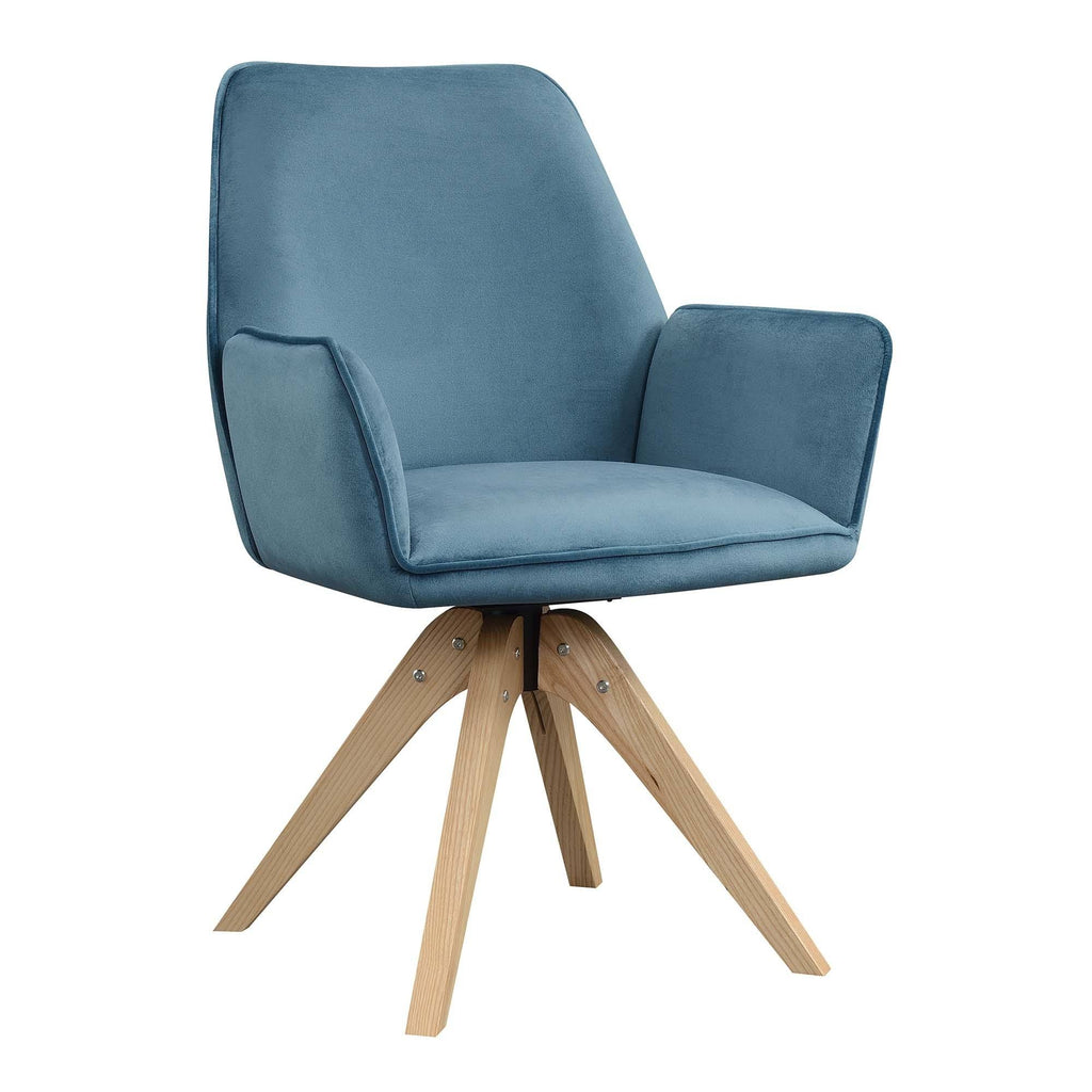 Velvet Blue Swivel Accent Chair V192
