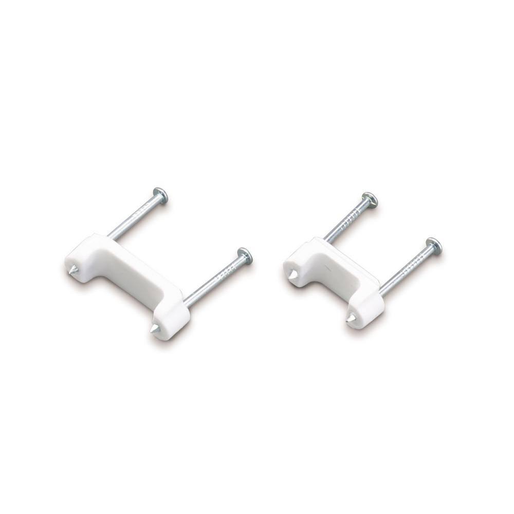 1/2 in. Plastic Staple 100-Pack Case of 10 White O29181