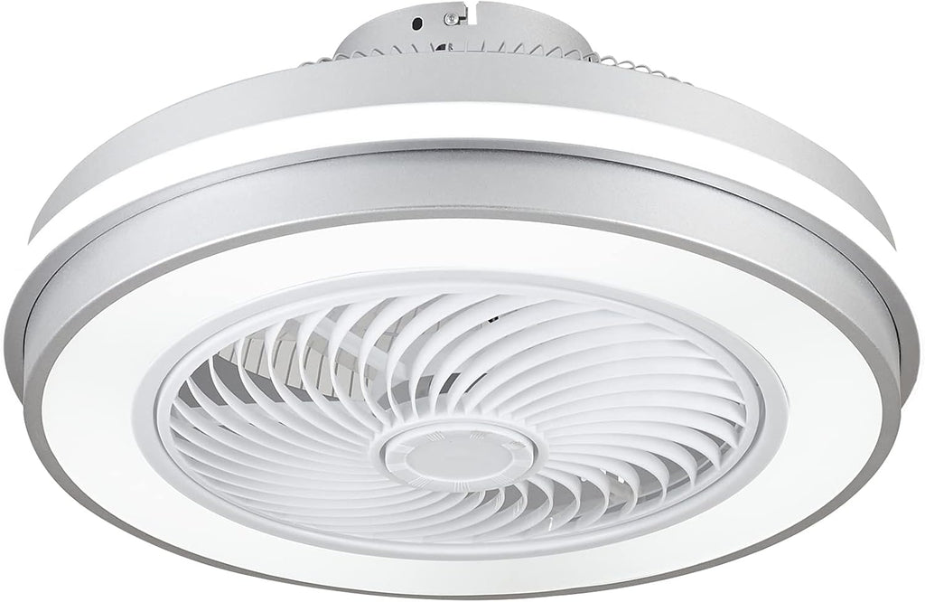 Modern LED Low Profile Ceiling Fan with Light and Remote H50498