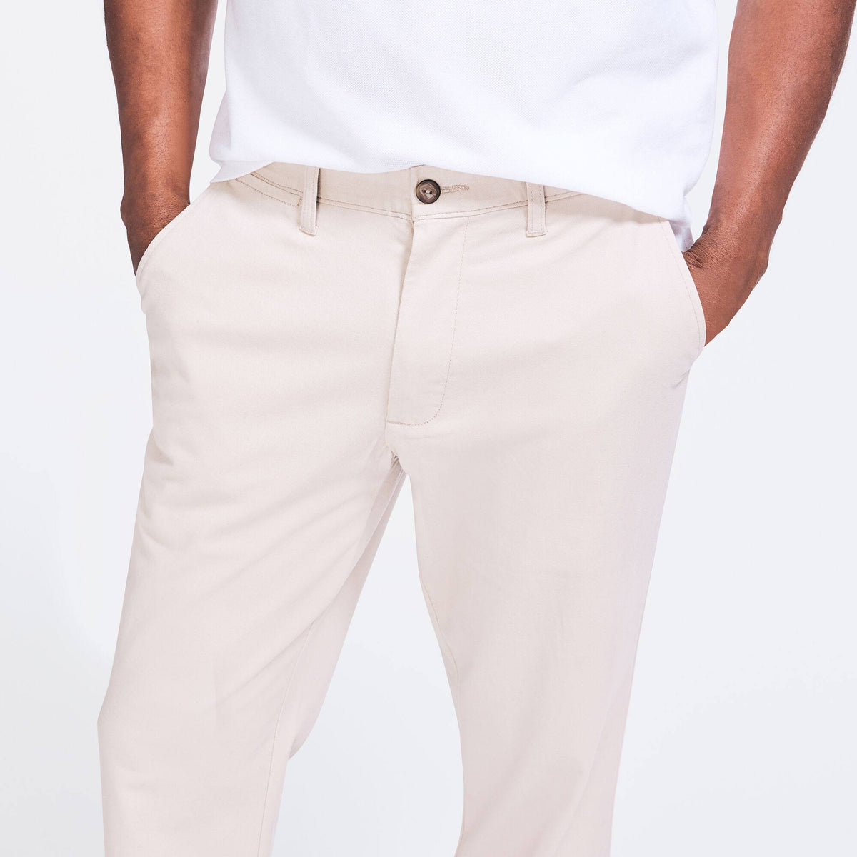 Men's Classic Fit Flat Front Deck Pant True Stone, 42x32 C7229