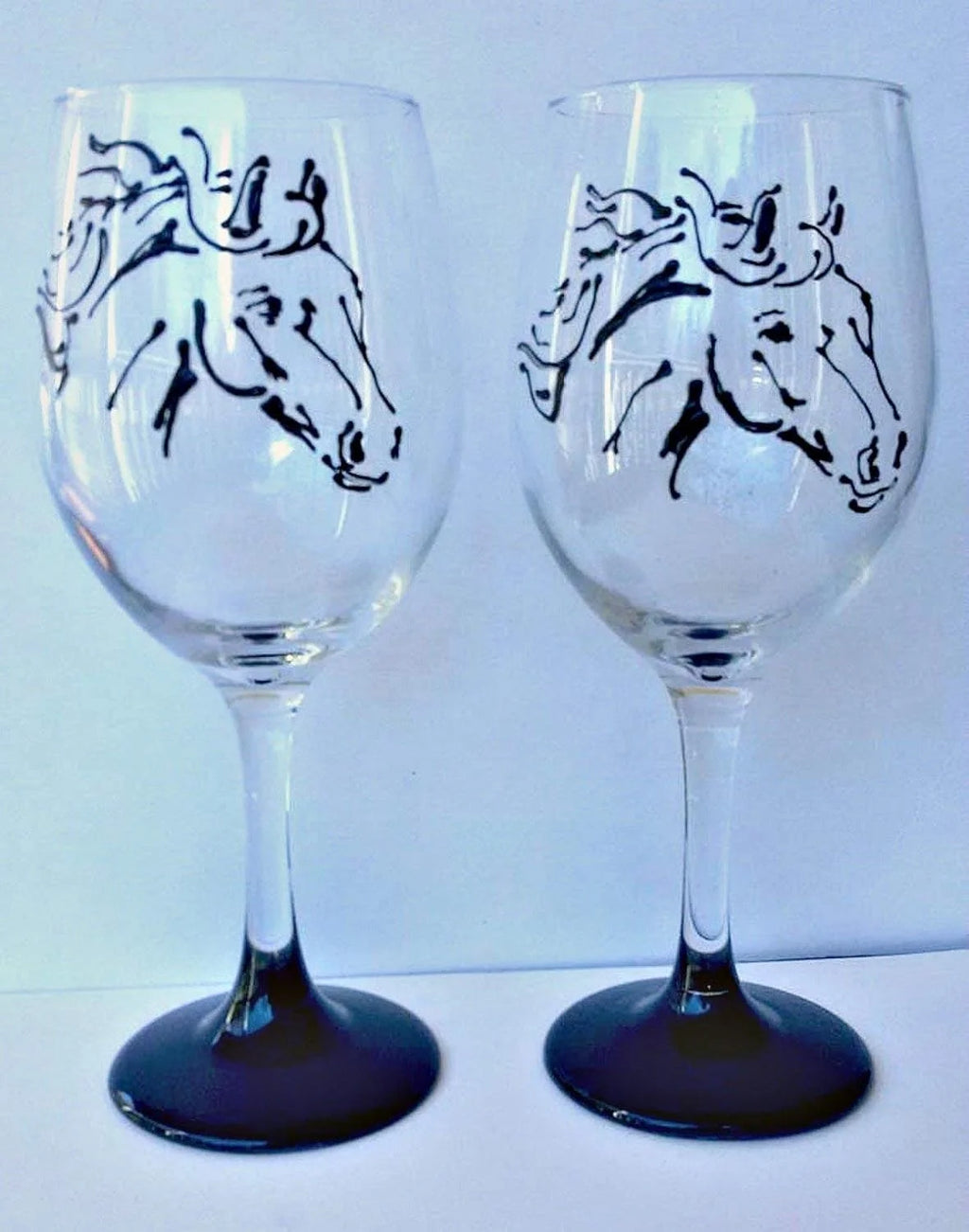 Hand Painted Wine Glasses Set Of 2 Y571670