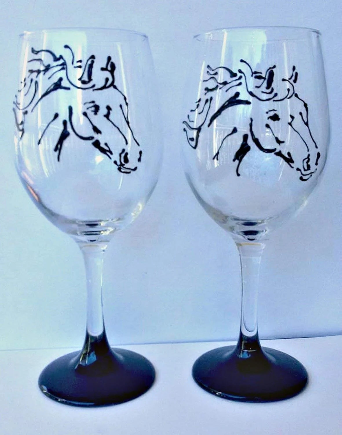 Hand Painted Wine Glasses Set Of 2 Y571670