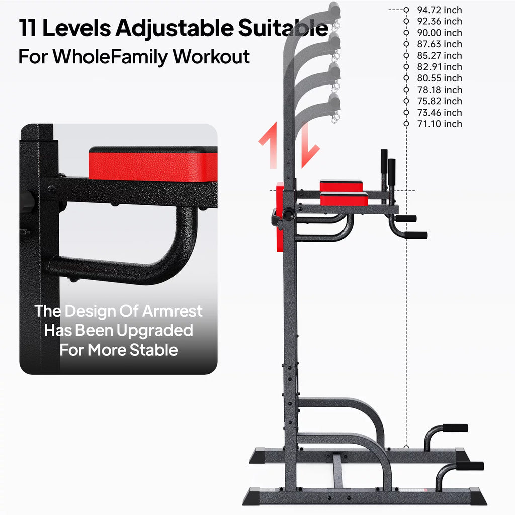 Multifunction Power Tower Dip Station Pull up Bar N8993