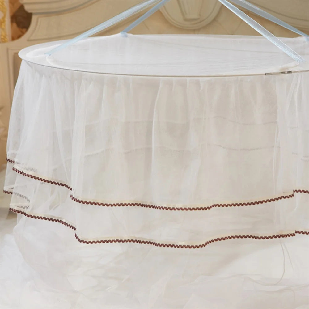 White Lace Bed Canopy L80821