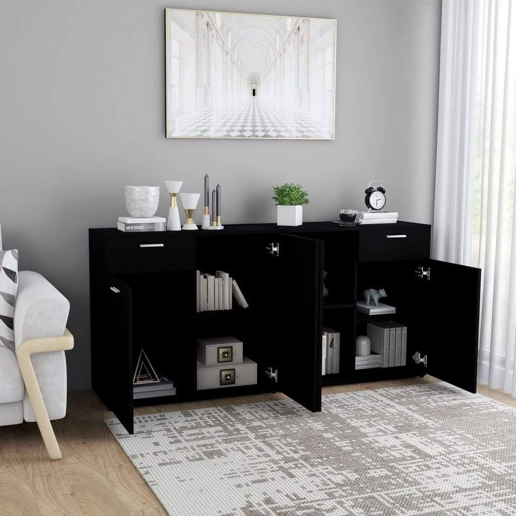 Sideboard Black Chipboard D470184