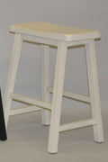 Antique White Saddle Stool P225