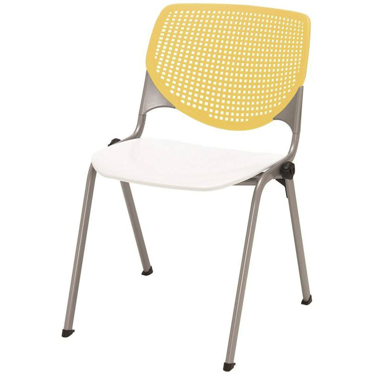 Yellow Stack Chair with Perforated Back K356355