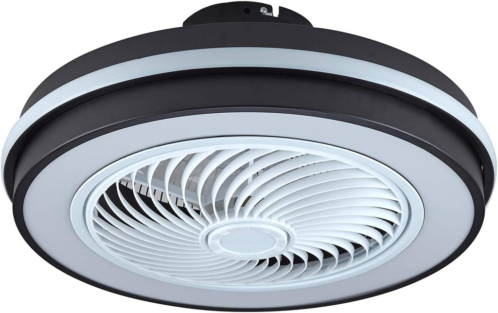 Modern LED Low Profile Ceiling Fan with Light and Remote H50498